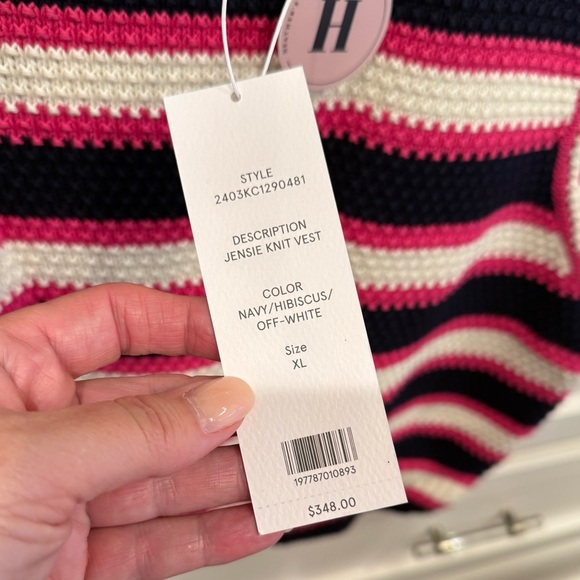 Striped Pink and Black Sleeveless 100% Cotton Top, Brand New with Tags! - Picture 9 of 10